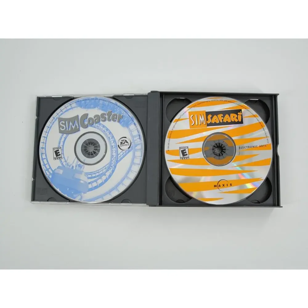 sim coaster, sim safari, sim theme park, sim theme park LOT of 4